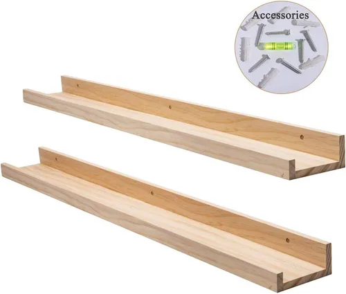 Vista 3 de Azsky - Estantería flotante para pared, estante de pared, estante para galería, guardería, estantería de 12 pulgadas, juego de 1
