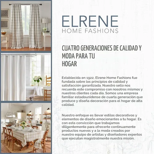 Vista 7 de Elrene Home Fashions Jolie Cortina de Ventana Semitransparente Arrugada, Panel Individual con Lazos Ajustables en la Parte Superior, 52" x 84