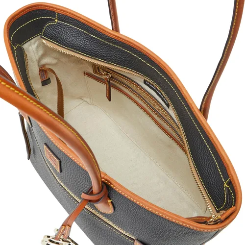 Vista 4 de Dooney & Bourke Bolsos grandes para mujer, bolso de cuero con cremallera Negro