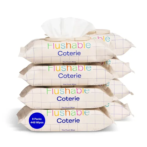 Vista 9 de Toallitas desechables Coterie para niños pequeños, diseñadas para el entrenamiento del orinal, seguras para pieles sensibles, hipoalergénicas, 99%