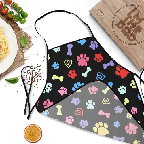 Vista 5 de Delantal divertido para hombres y mujeres, para hornear, jardinería, costura, barbacoa, impermeable, bonitos regalos