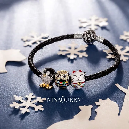 Vista 3 de NINAQUEEN The Carnival Of Animals Collection, Sterling Silver Charms with Jewelry Box, Original Gifts for Every Special Moment