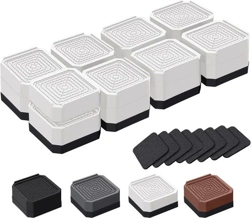 Vista 17 de ANNKUT Elevadores de cama y elevadores de muebles, bloques de elevación ajustables resistentes para sofás, escritorios y sillas, elevan 1.5