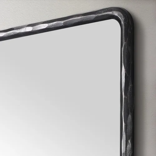 Vista 4 de ANDY STAR Espejos de Baño Negros Forjados a Mano para Pared, 22 x 30 Pulgadas Marco de Metal de Acero Sólido Vintage Espejo de Tocador de Baño