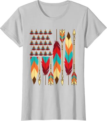 Vista 23 de Native American Bandera - Camiseta de veteranos indígenas del Mes del Orgullo, Negro, S