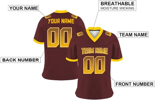 Vista 2 de Camisetas de fútbol personalizadas, camisetas de práctica de rugby, personaliza el número de nombre para fanáticos, regalos, hombres, jóvenes