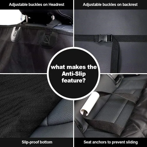 Vista 8 de AsFrost Funda de asiento para perros, camiones, SUV, gruesa 600D, resistente al agua y al desgaste, duradera, antideslizante, convertible