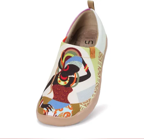 Vista 44 de UIN Mocasines casuales para mujer, de viaje, pintados, para caminar, ligeros, cómodos, de lona, tenis de moda