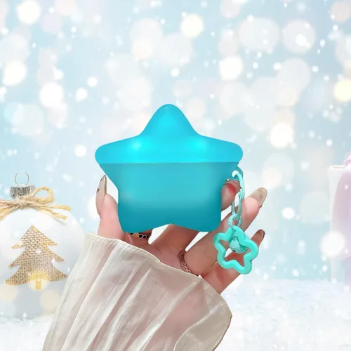 Vista 4 de Funda para AirPods Pro de 2ª/1ª generación, funda con estrella que brilla 1. Estrella luminosa azul