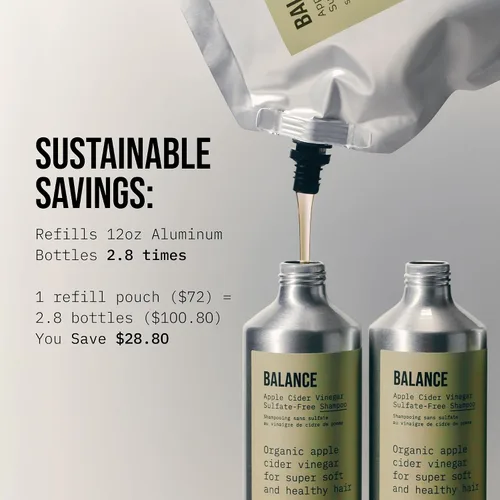 Vista 13 de AG Hair BALANCE - Recambio de champú sin sulfato de vinagre de sidra de manzana, 1 litro