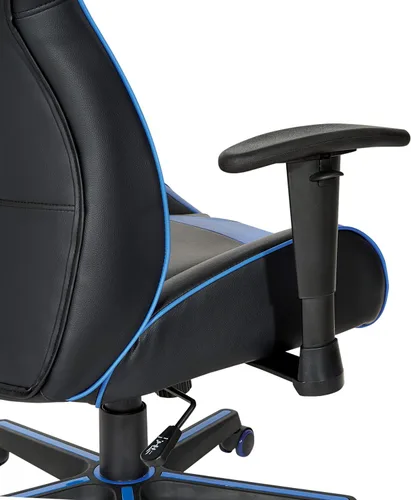 Vista 15 de OSP Home Furnishings Vapor - Silla ergonómica ajustable de piel sintética con respaldo alto y asiento de resorte helicoidal y flujo de aire