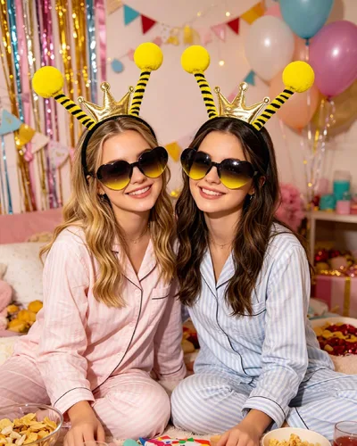 Vista 8 de Dolkoic Queen Bee Antena Diadema Corazón Gafas de sol para mujer Halloween