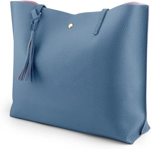 Vista 3 de oct17 - bolsa tote con asas largas para llevar al hombro, bolsa moderna para mujer