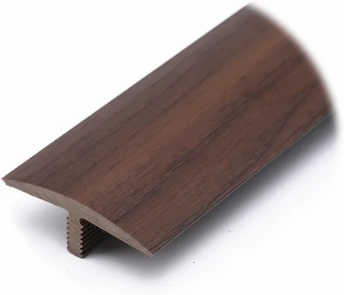 Vista 8 de KADEUX Transición de suelo cortable, umbral en forma de T, transición de madera a azulejo, tiras de conexión de espacio para pisos, ribete de PVC