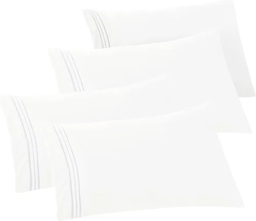 Vista 66 de Elegant Comfort Fundas de almohada sólidas de microfibra de alta calidad hotelera, tejido suave, resistente a las arrugas y a las manchas, fácil