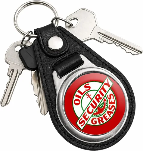 Vista 137 de Brotherhood Round Key Chain for Vintage Motor Oil, Petroleum, and