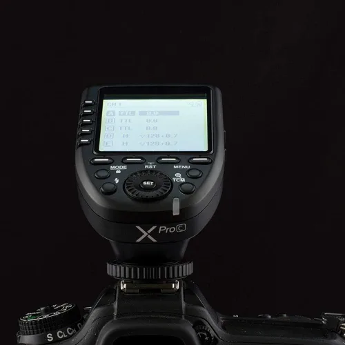 Vista 6 de Godox Xpro-C 2.4G X System TTL Transmisor de disparador de flash inalámbrico y 2 receptores controladores X1R-C compatibles con Canon Flash..