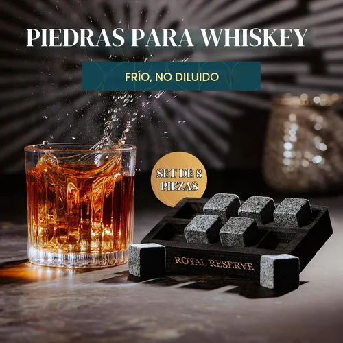 Vista 4 de Juego de regalo de piedras de whisky para hombres, 8 rocas de granito con Bandeja negra