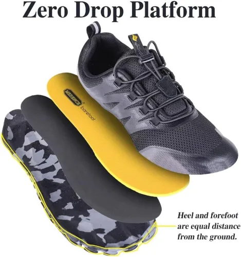 Vista 5 de CIOR Men's Minimalist Barefoot Shoes Trail Running Gym Cross Training Wide Toe Box Non Slip Athletic Sneakers