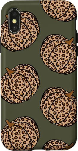 Vista 5 de Leopard Pumpkin Fall Autumn Olive Green Case for iPhone 17