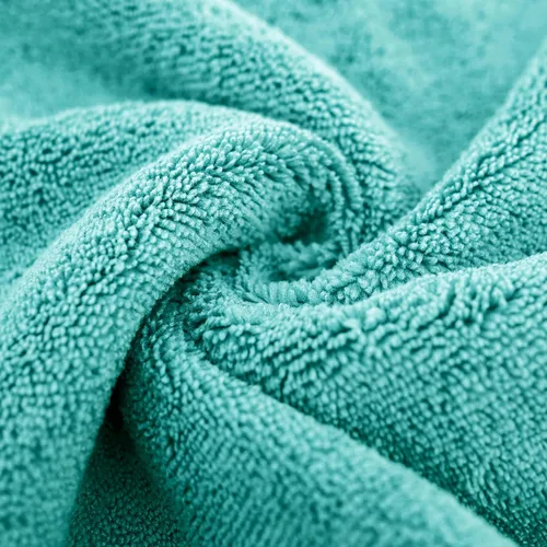 Vista 6 de POLYTE Oversize, 60 x 30 in., Juego de toallas de baño de microfibra de secado rápido, sin pelusas, 6 piezas (Aqua)