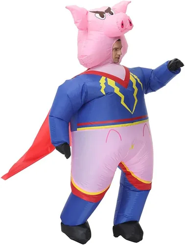Vista 2 de RHYTHMARTS Inflatable Pig Costume Adult Blow up Pig Costumes Fancy Dress for Adult Halloween Christmas