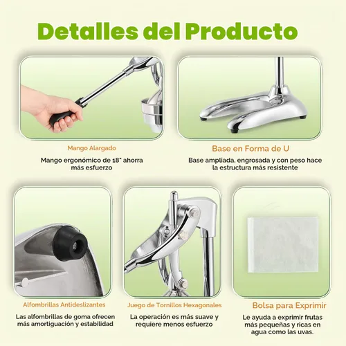 Vista 5 de Exprimidor manual de prensa manual profesional de cítricos