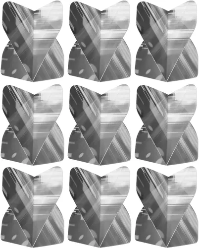 Vista 6 de PATIKIL Dart Flights - Accesorios de dardos estándar PET piezas de repuesto para punta de acero suave, estilo de rayas gruesas Gris