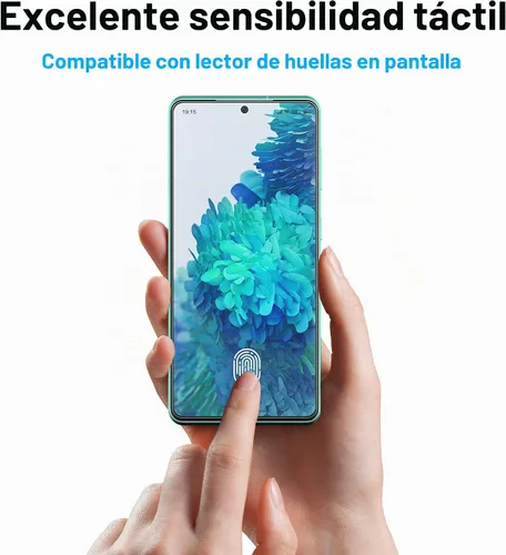 Vista 5 de Power Theory Protector de pantalla diseñado para Samsung Galaxy S20 FE 5G / 4G, vidrio templado [dureza 9H], kit de fácil instalación, 99% HD libre