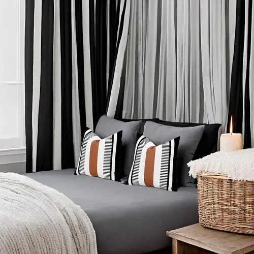 Vista 8 de Juego de 2 fundas de almohada bohemias a rayas de 16 x 16 pulgadas, fundas de almohada de cuero modernas para sofá, cama, decoración de granja