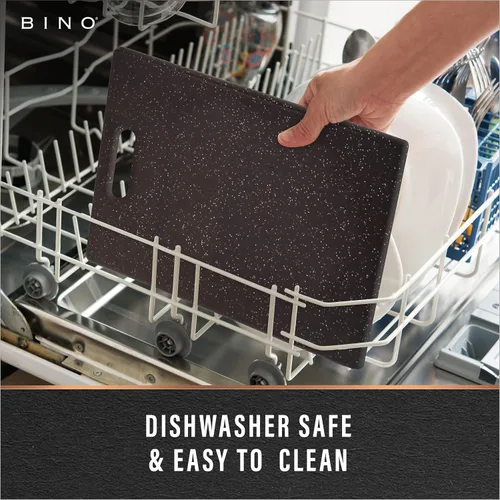 Vista 5 de BINO - Tabla de cortar de 3 piezas Plástico libre de BPA, duradero, multiusos, de doble cara, apto para lavavajillas, fácil de limpiar