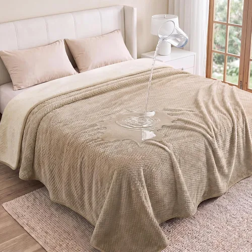 Vista 14 de Luciphia Manta impermeable para perro, manta reversible lavable para Beige