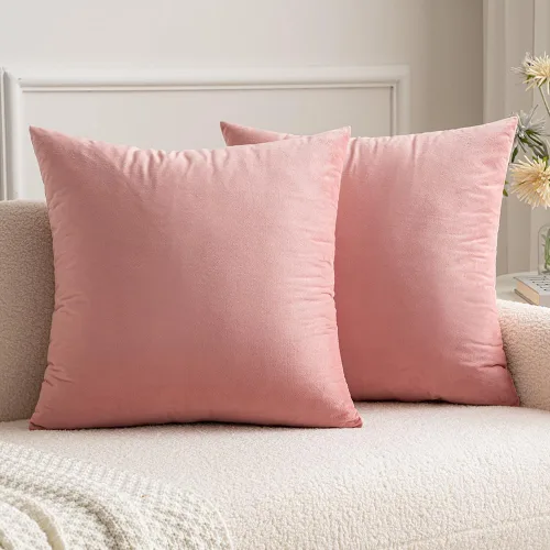 Vista 79 de MIULEE Paquete de 2 fundas de almohada de terciopelo decorativas rectangulares lumbares, fundas de cojín suaves sólidas para sofá, sofá, dormitorio