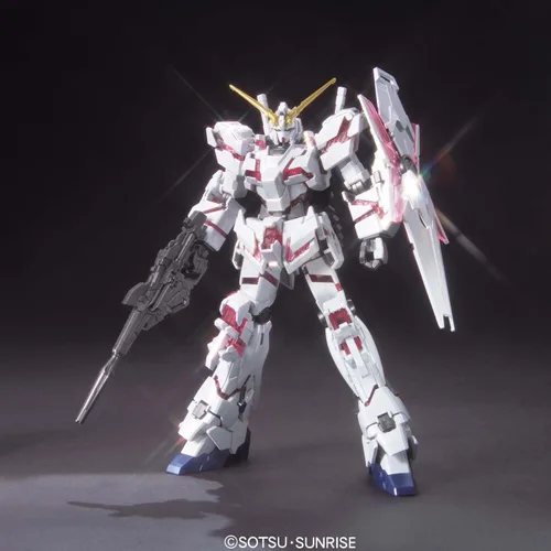 Vista 3 de Bandai Hobby Unicorn Destroy Mode - Figura de acción HGUC con acabado de titanio