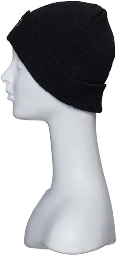 Vista 3 de Fortunehouse Gorro de punto de trébol negro para hombre elástico suave cálido con puños para invierno gorro