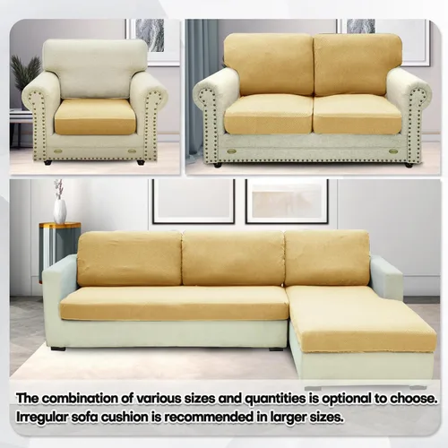 Vista 3 de ZNSAYOTX Fundas elásticas individuales para cojines de sofá, fundas de asiento de repuesto suave con patrón único, protector de muebles con parte