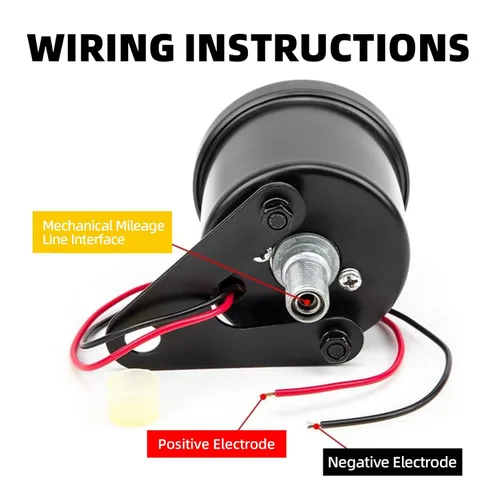Vista 3 de Tacómetro de 13000 RPM para motocicleta, indicador universal de 12V con retroiluminación LED, contador de revoluciones para motor de carburador