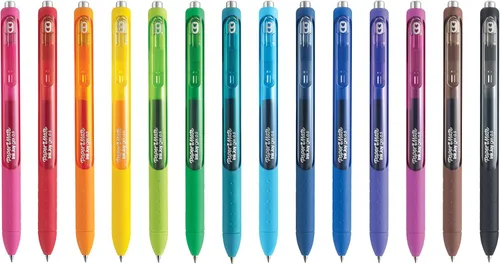 Vista 7 de Paper Mate InkJoy - Bolígrafos de gel con punta fina, tinta negra 0.5mm, agarre ergonómico de confort, caja de 12