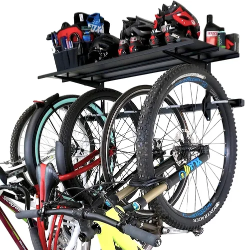 Vista 8 de StoreYourBoard Estante de Almacenamiento para Bicicletas – Estante para Bicicletas de Garaje de Servicio Pesado para 5 Bicicletas, Estante Vertical