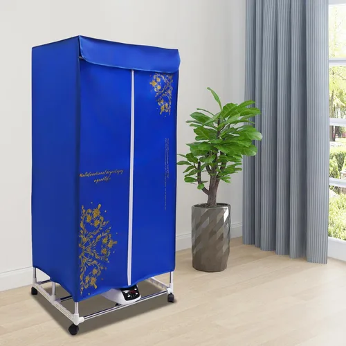 Vista 4 de Secadora de ropa portátil, secadora eléctrica de 1200-1500 W con control remoto y bañera de acero inoxidable de 2 capas, secado rápido
