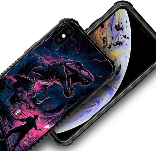 Vista 123 de Funda compatible con iPhone XR, diseño de elefantes africanos para niñas, diseño de patrón a prueba de golpes, antiarañazos, carcasa trasera