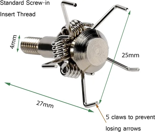 Vista 4 de 100/125 Grain Small Game Broadheads 12PK Judo Points Small Game Arrow Tips Screw-in Arrowheads