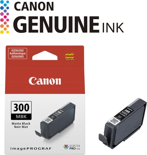 Vista 2 de Canon PFI-300 Depósito de tinta negra mate original, compatible con impresoras ImagePROGRAF PRO-300