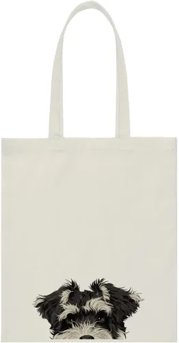 Vista 34 de WIRESTER Bolsa de lona para mujeres y niñas, bolsa de playa, comestibles y viajes, lindo perro