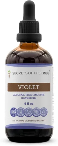 Vista 7 de Secrets of the Tribe Extracto sin alcohol de tintura violeta, hoja seca violeta (Viola Tricolor) (2 onzas líquidas)