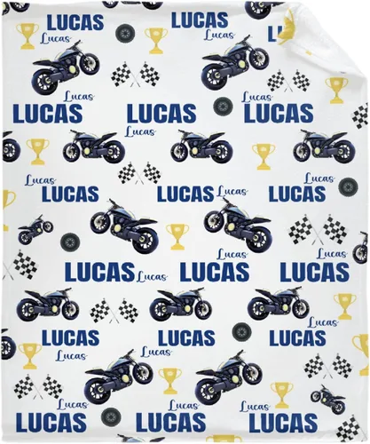 Vista 35 de Manta de forro polar suave para regalo de motocicletas de motocross, manta acogedora de franela, aire acondicionado, 50x40 pulgadas para niños