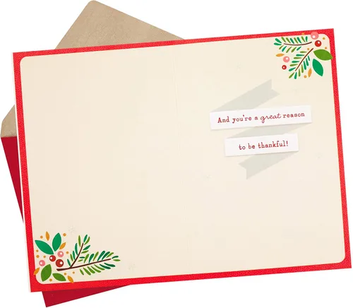 Vista 2 de Tarjeta de Navidad Hallmark (Más alegría, bondad, agradecimientos)