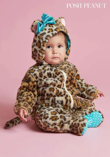 Vista 2 de Posh Peanut - Disfraz de leopardo de lana para bebé