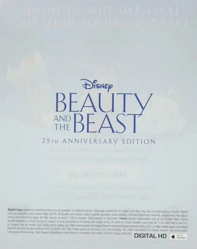 Vista 4 de Beauty and the Beast 25th Anniversary Edition - (BD+DVD+DIGITAL HD)