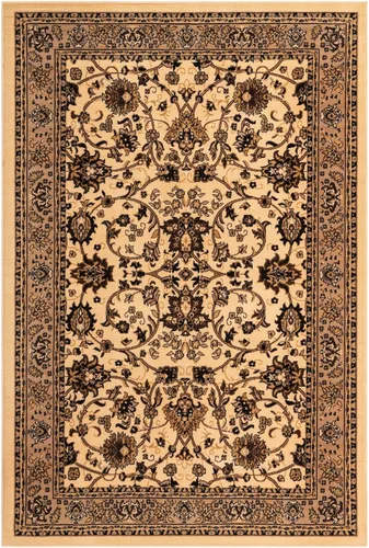 Vista 3 de Unique Loom colección Sialk Hill - Alfombra de área Washington (6' 1" x 9' Rectángulo, color marfil/negro)